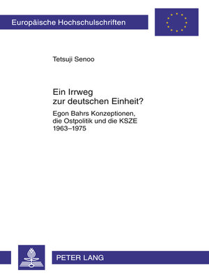cover image of Ein Irrweg zur deutschen Einheit?